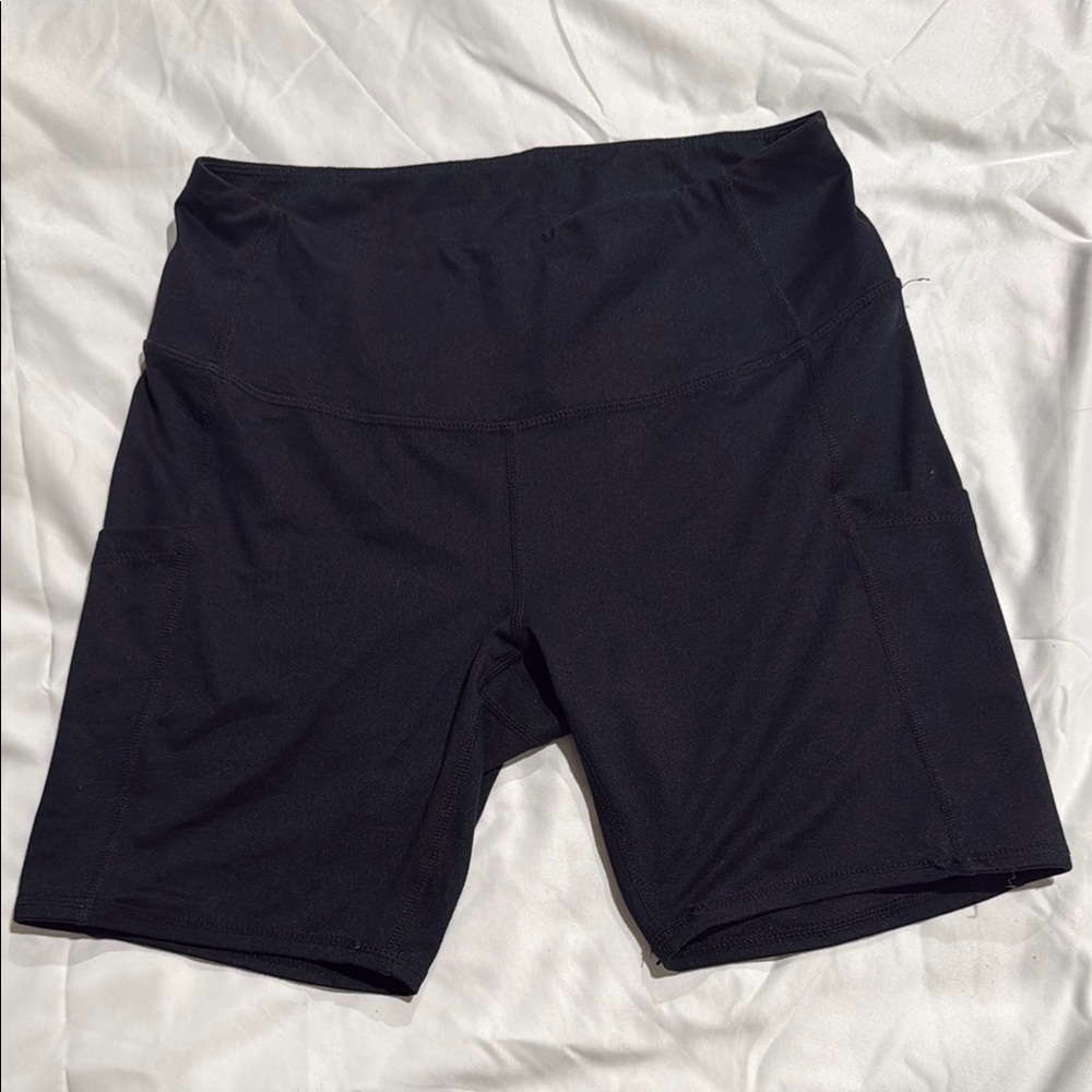 Zella Black Bike Shorts with Pockets